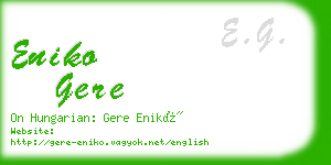 eniko gere business card